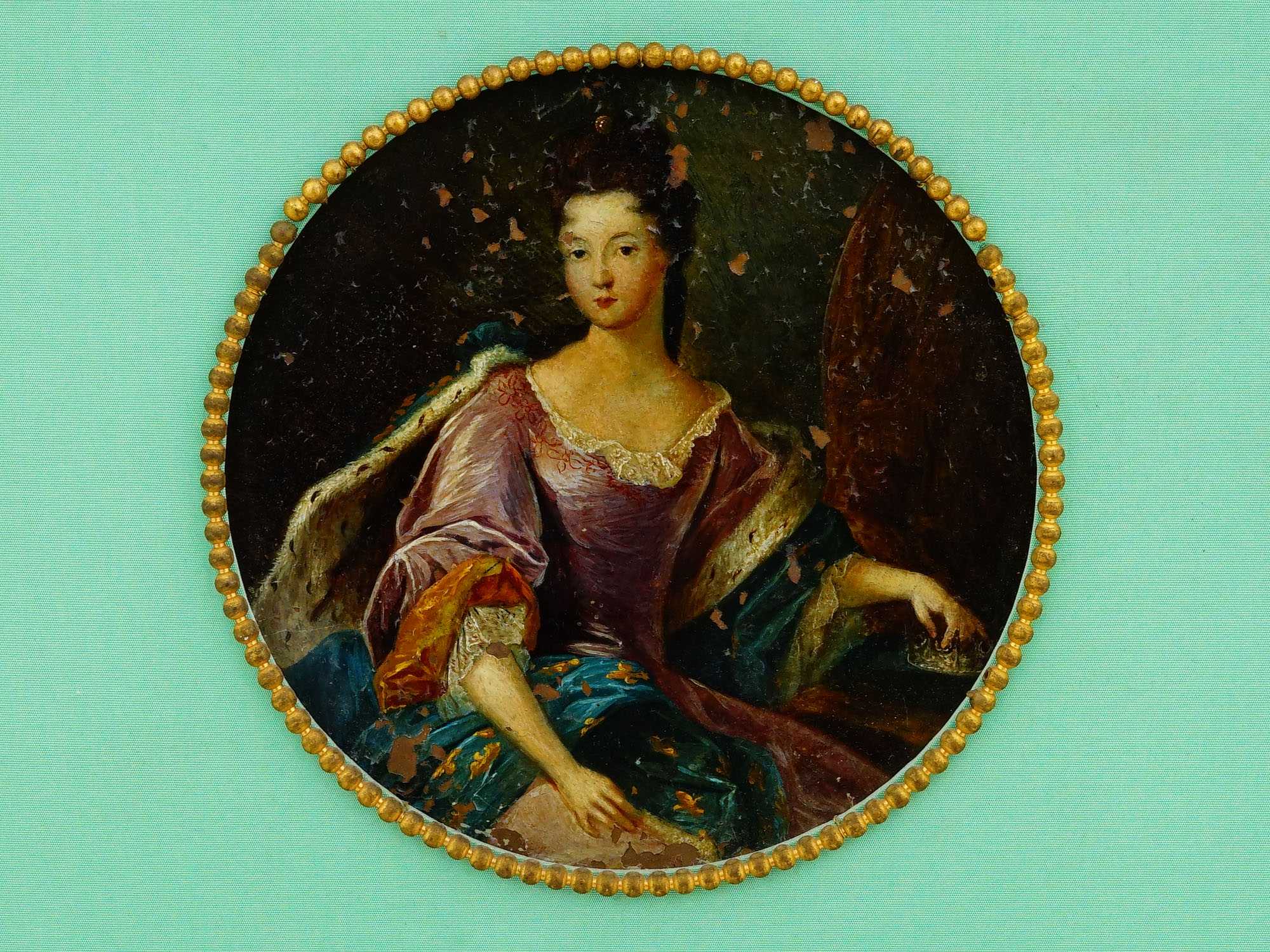 ANTIQUE 18TH C FRENCH SCHOOL FEMALE PORTRAIT PAINTING