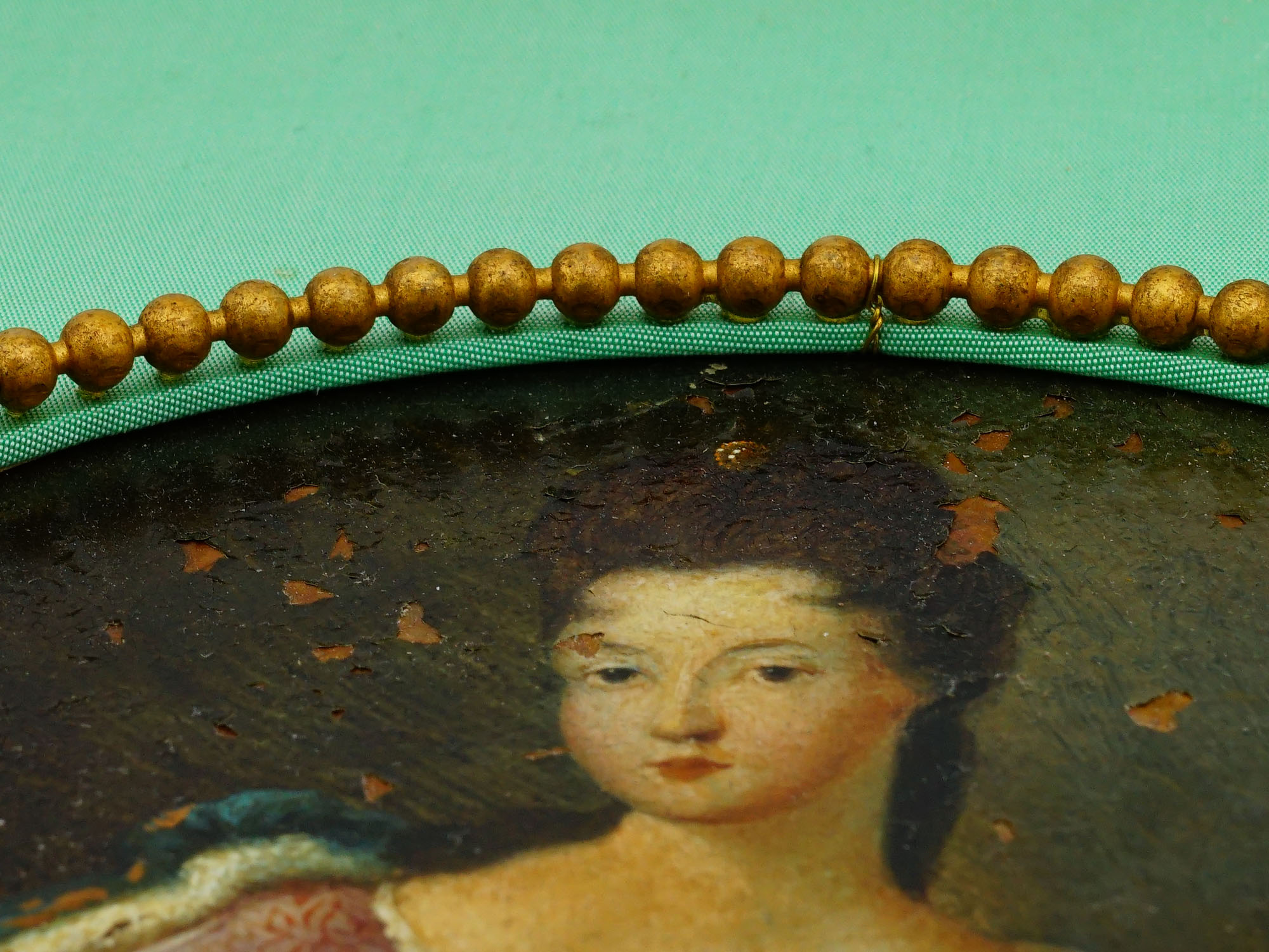ANTIQUE 18TH C FRENCH SCHOOL FEMALE PORTRAIT PAINTING