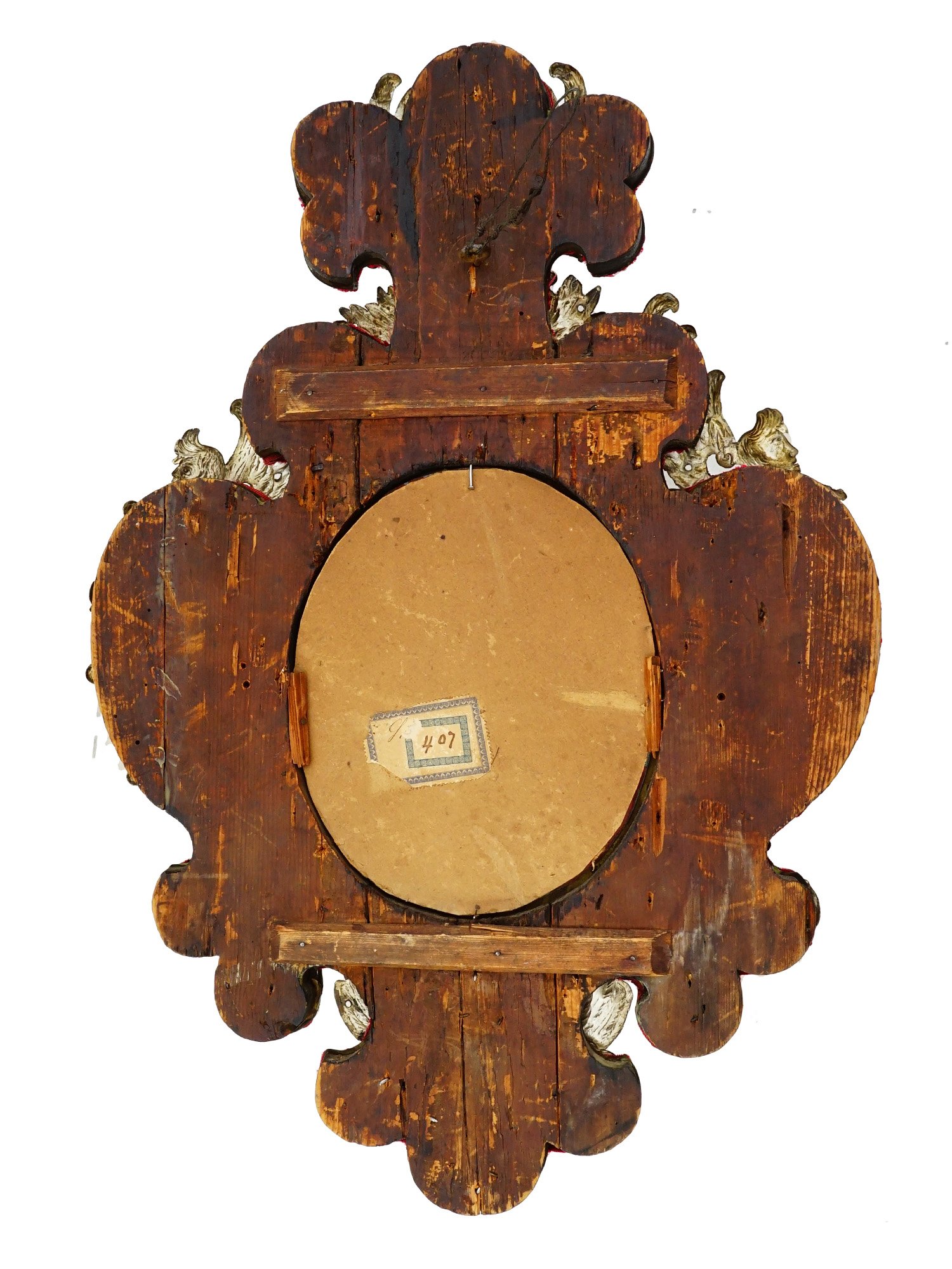 ITALIAN BAROQUE SILVER-PLATED REPOUSSE WALL MIRROR