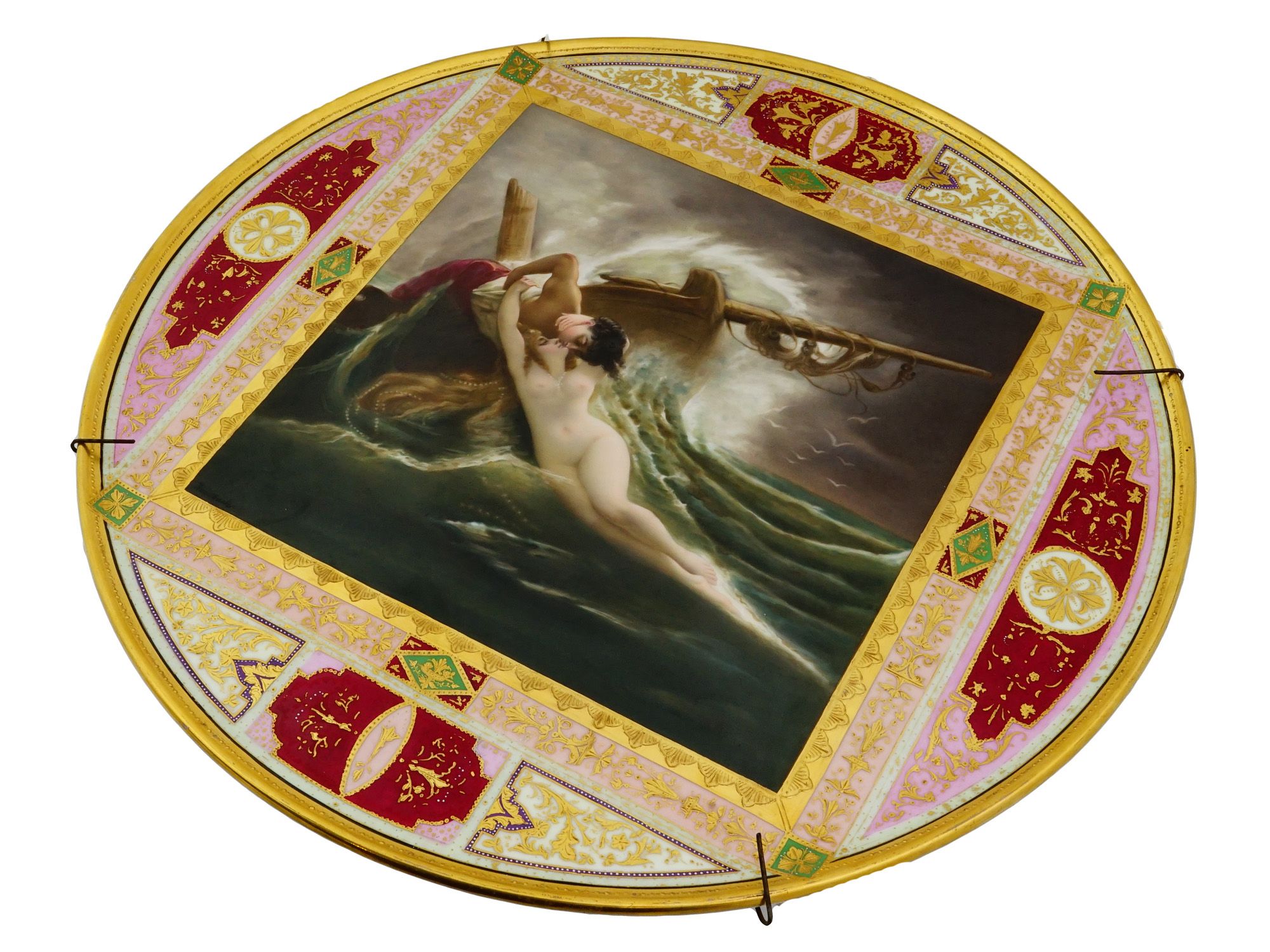 ANTIQUE 19TH C ROYAL VIENNA CABINET PORCELAIN PLATE
