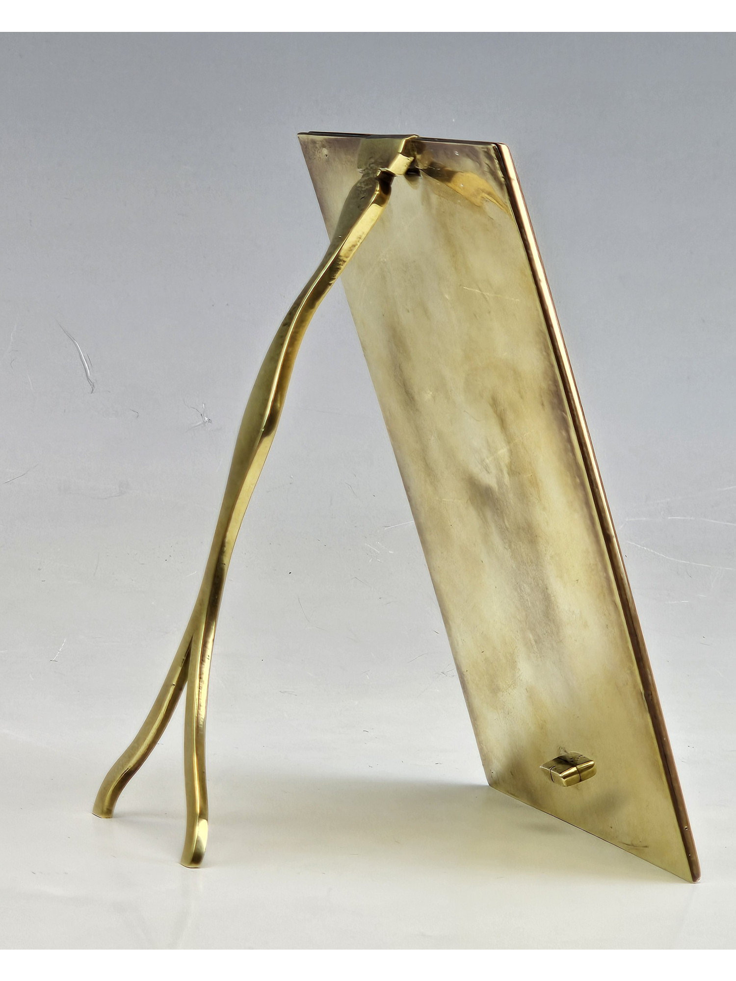ANTIQUE FRENCH CHAMPLEVE ENAMEL GILT BRONZE PICTURE FRAME
