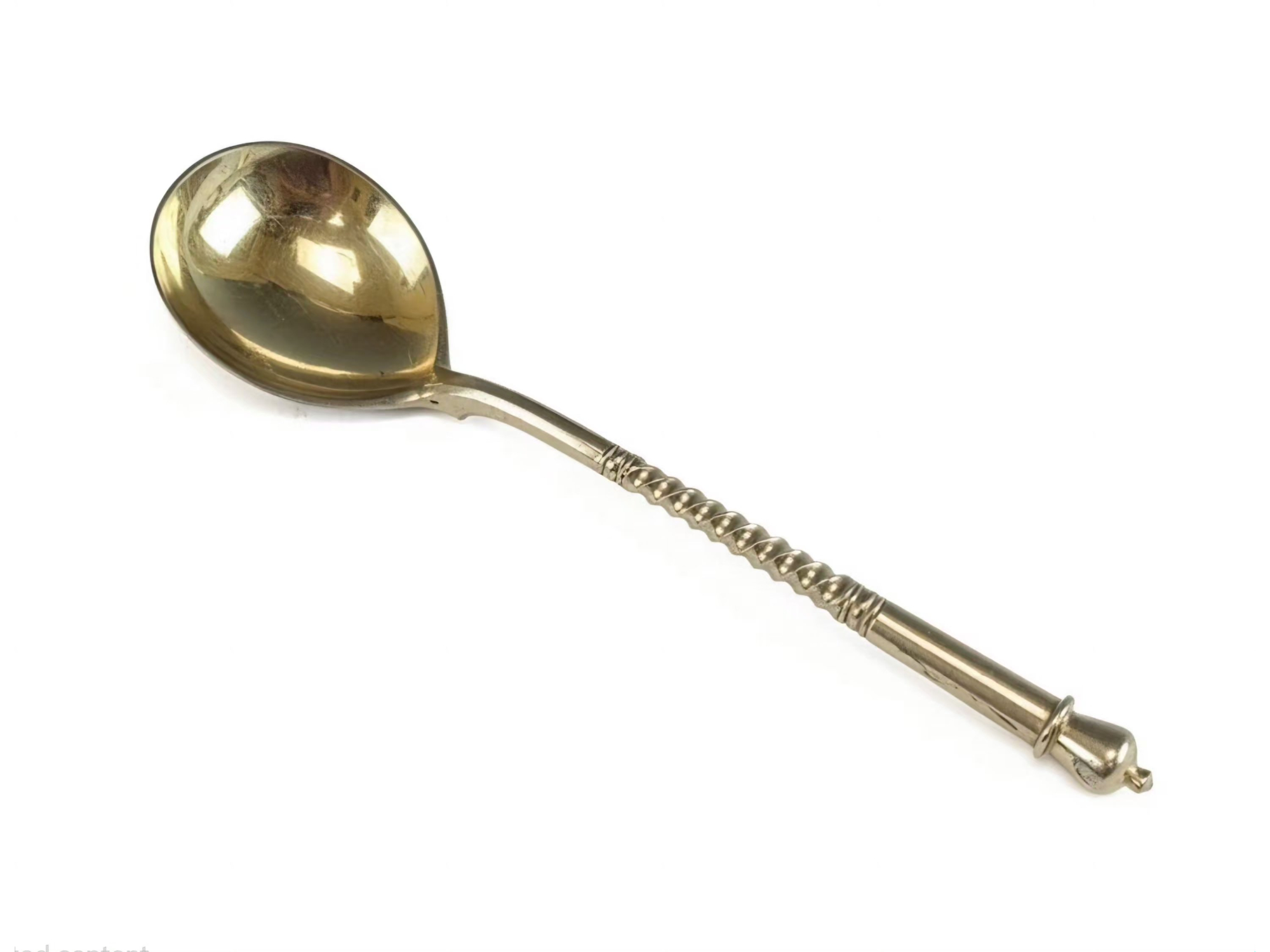 ANTIQUE RUSSIAN SILVER NIELLO SERVING SPOON KHLEBNIKOV 1888