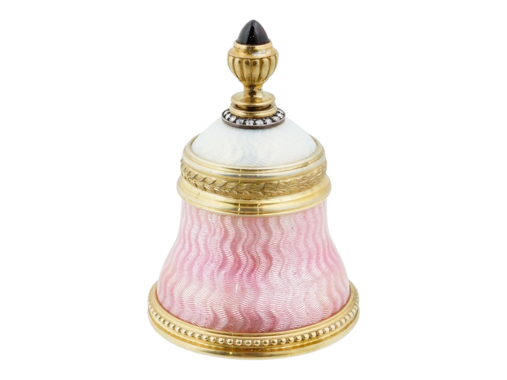 RUSSIAN SILVER GUILLOCHE ENAMEL PERFUME BOTTLE