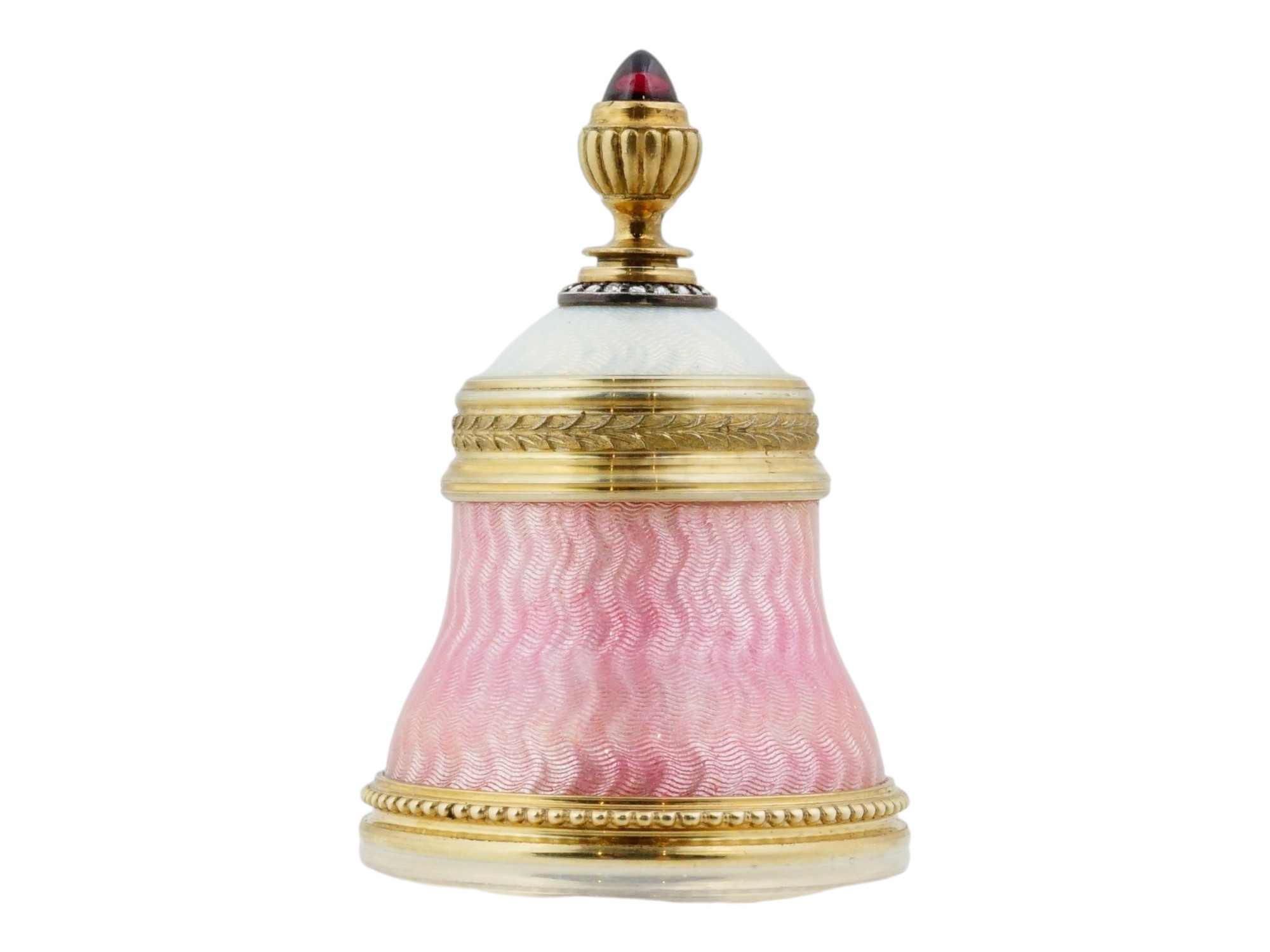 RUSSIAN SILVER GUILLOCHE ENAMEL PERFUME BOTTLE