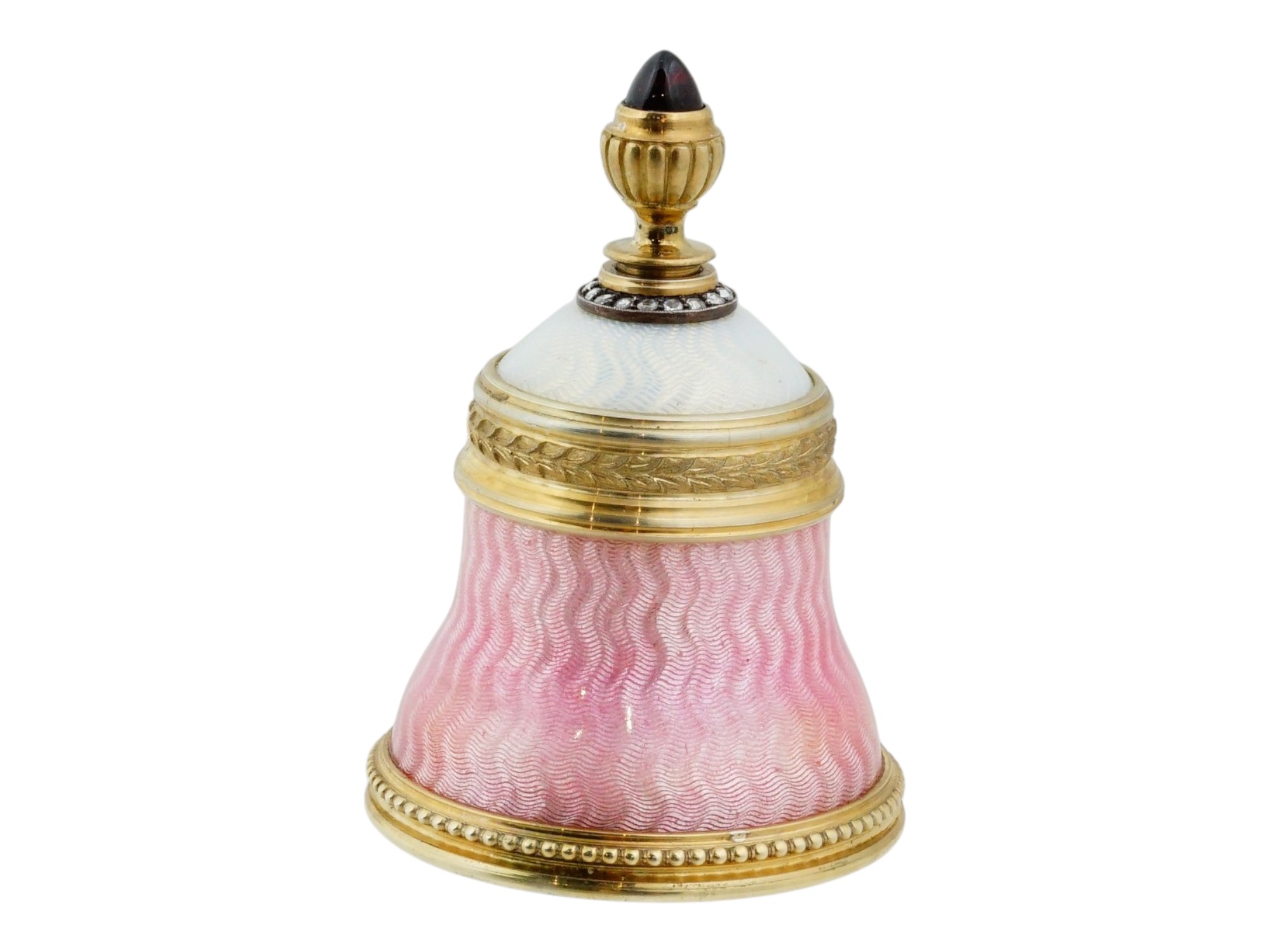 RUSSIAN SILVER GUILLOCHE ENAMEL PERFUME BOTTLE