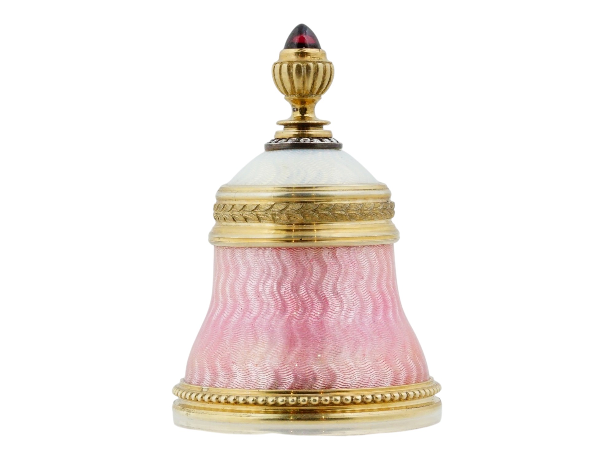 RUSSIAN SILVER GUILLOCHE ENAMEL PERFUME BOTTLE
