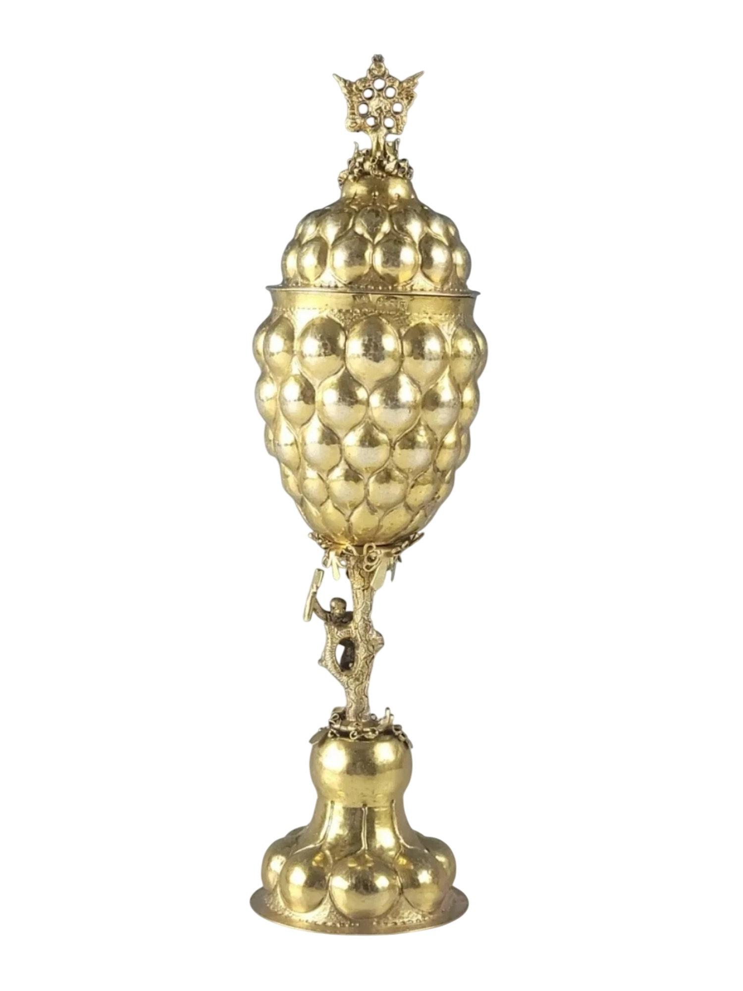 RARE 18TH C. IMPERIAL RUSSIAN SILVER-GILT PINEAPPLE CUP 1765