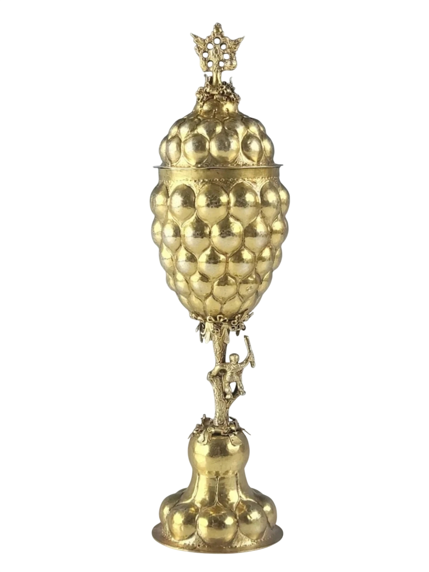 RARE 18TH C. IMPERIAL RUSSIAN SILVER-GILT PINEAPPLE CUP 1765