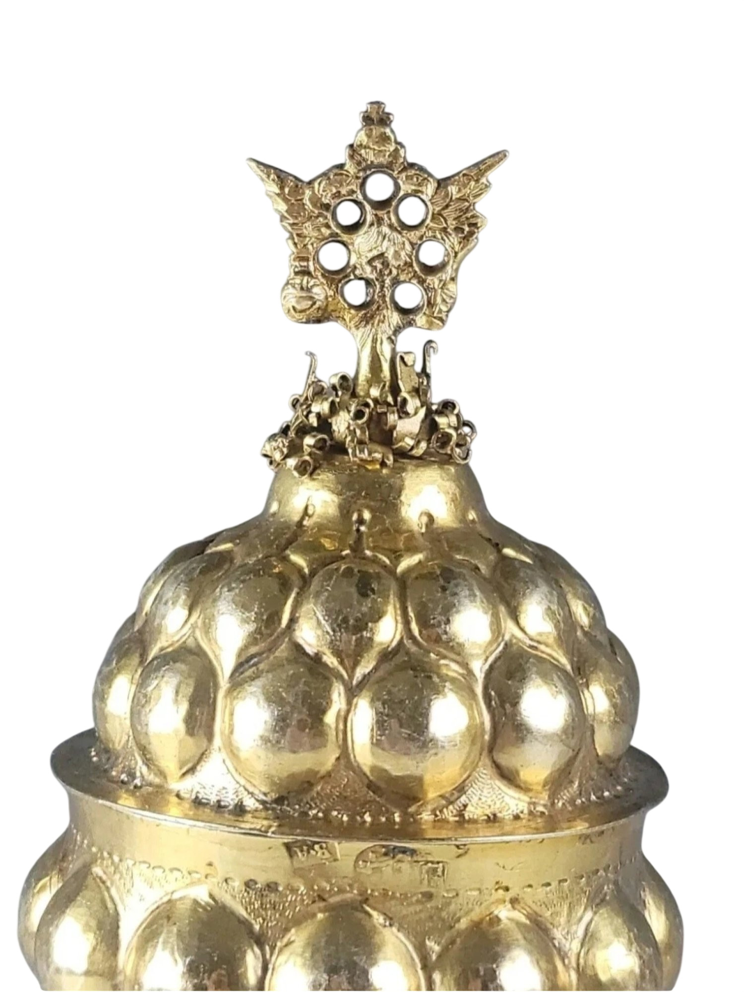 RARE 18TH C. IMPERIAL RUSSIAN SILVER-GILT PINEAPPLE CUP 1765
