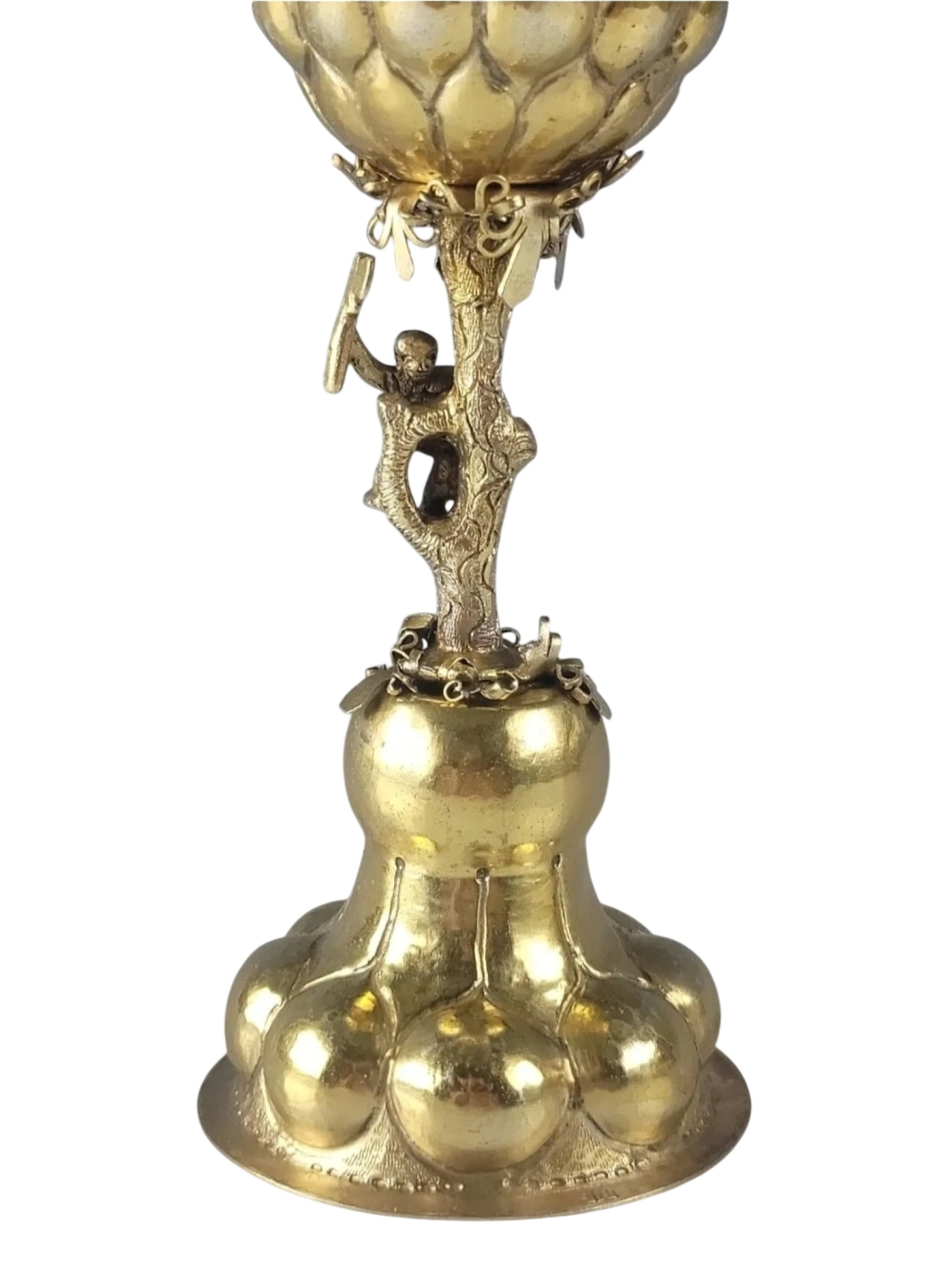 RARE 18TH C. IMPERIAL RUSSIAN SILVER-GILT PINEAPPLE CUP 1765