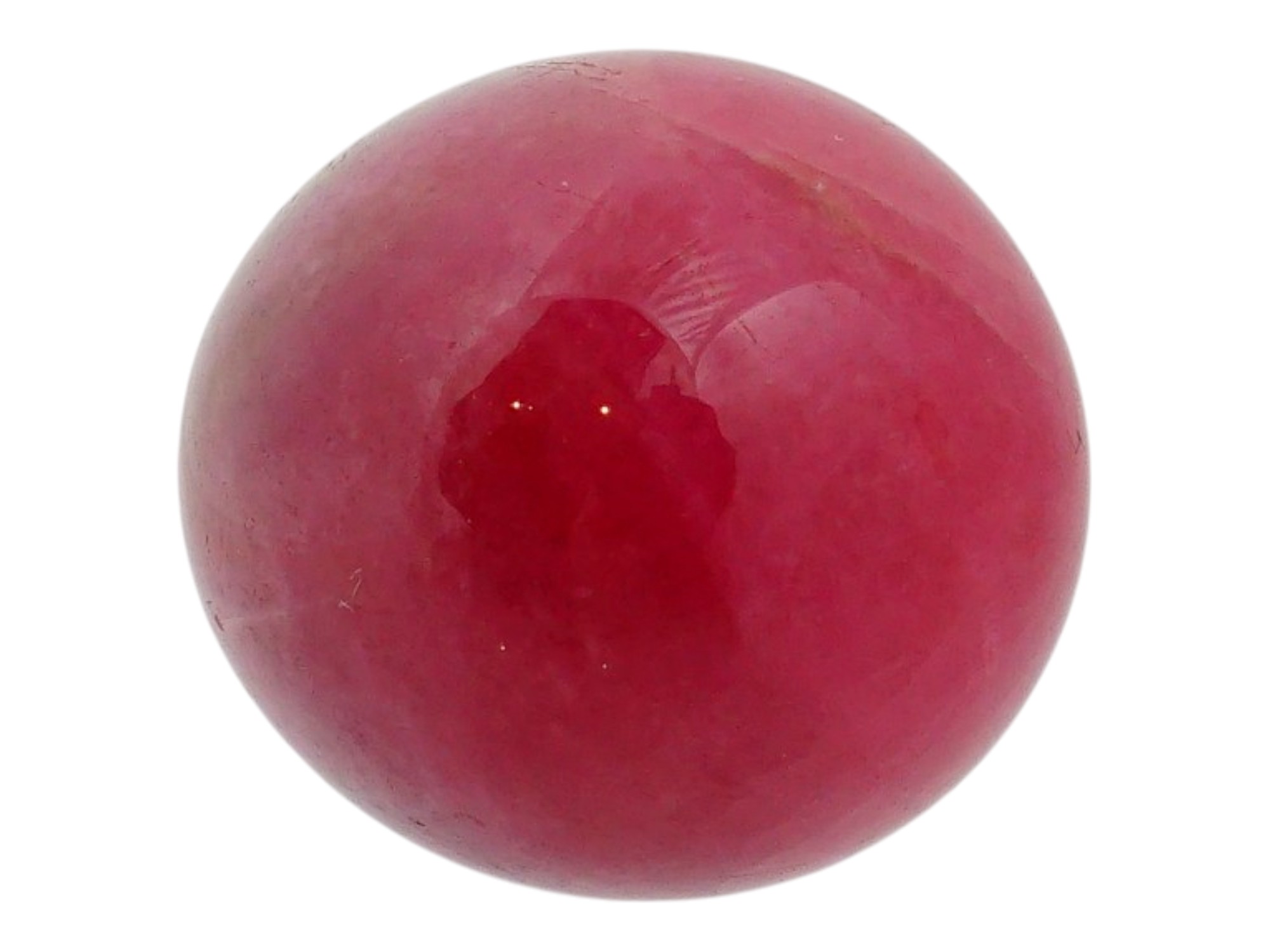 IMPERIAL RUSSIAN 56 GOLD CARVED RHODONITE EGG PENDANT