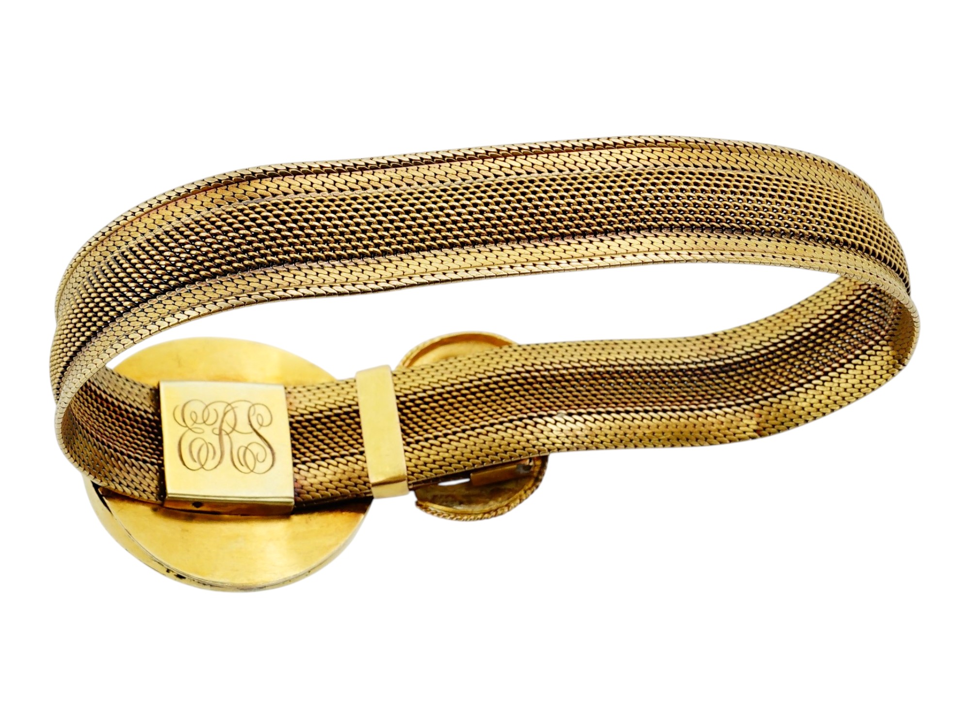 ANTIQUE VICTORIAN 18K GOLD ENAMEL DIAMOND SLIDE BRACELET