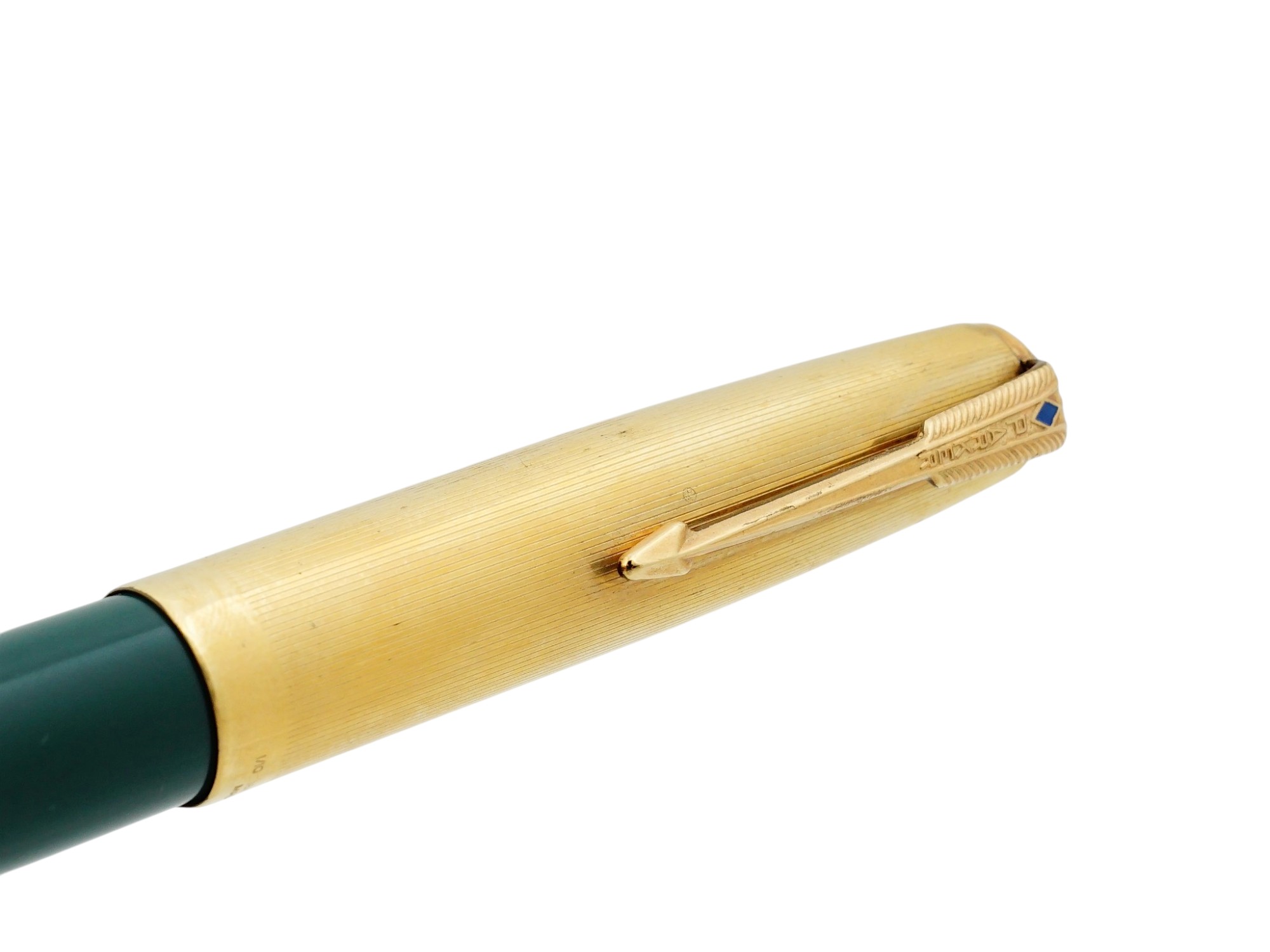 VINTAGE USA PARKER 51 GREEN GOLD FILLED FOUNTAIN PEN