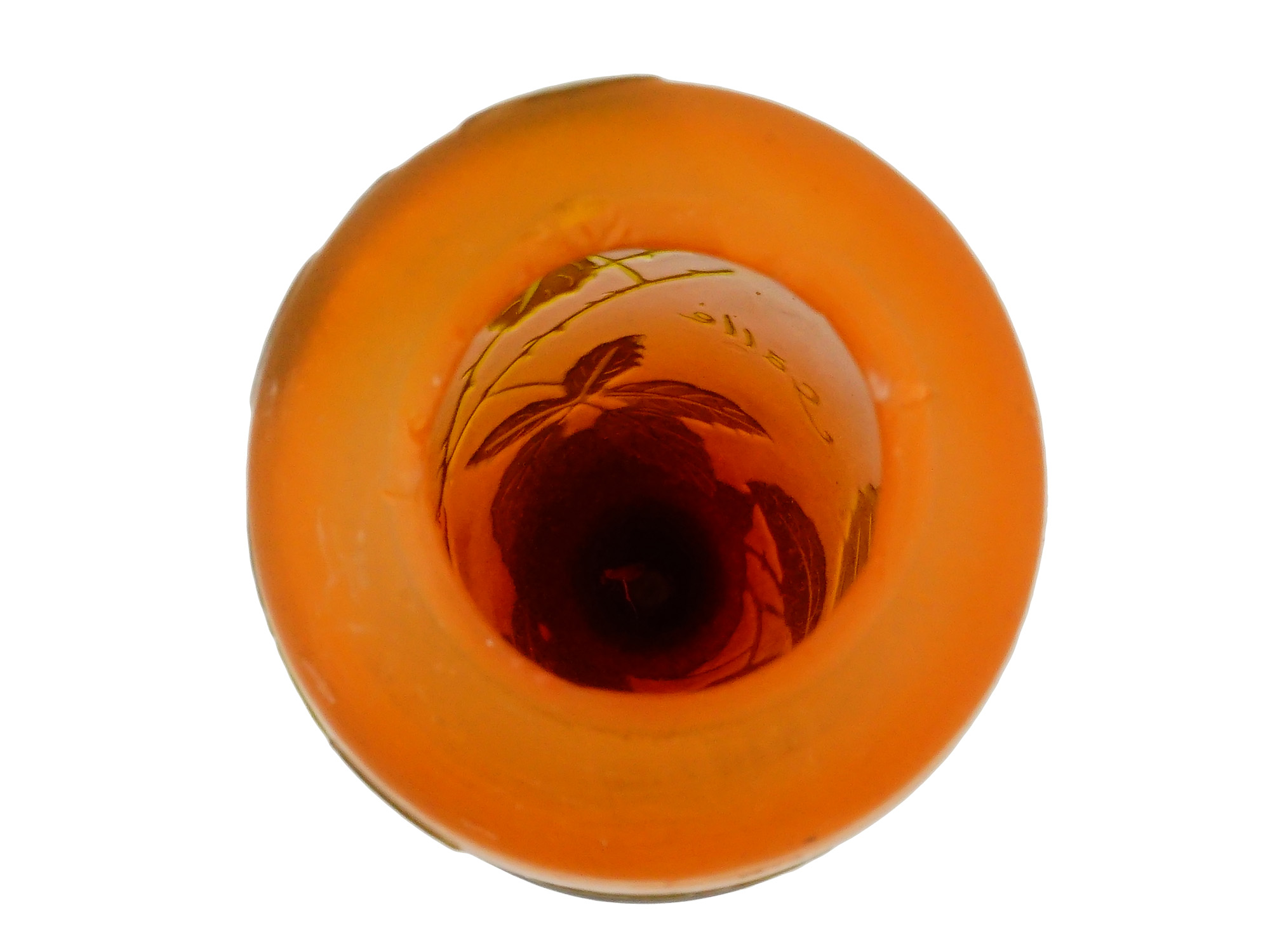 FRENCH ART NOUVEAU GALLE PEONY CAMEO GLASS VASE