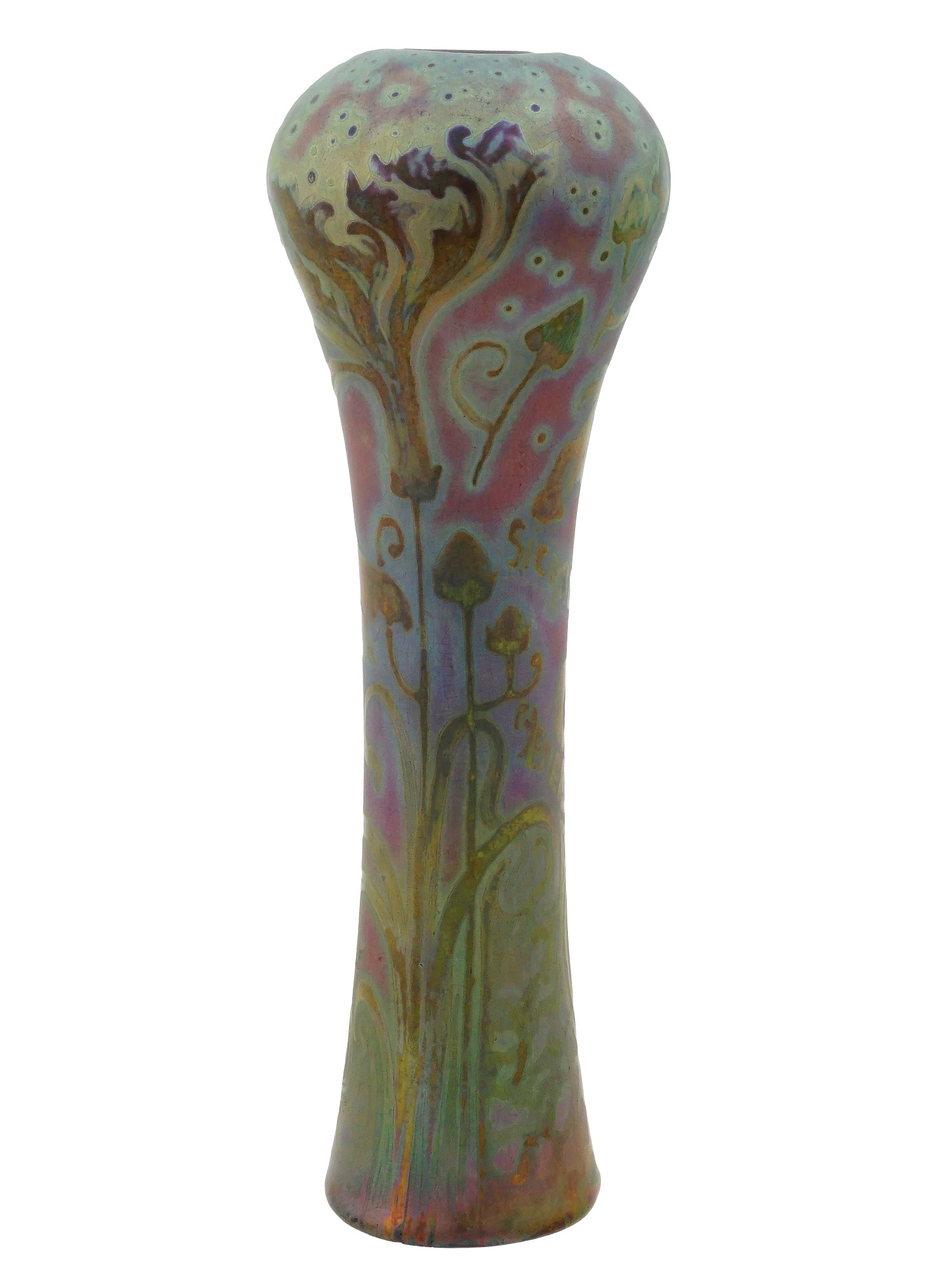 ART NOUVEAU WELLER POTTERY SICARDO IRIDESCENT VASE