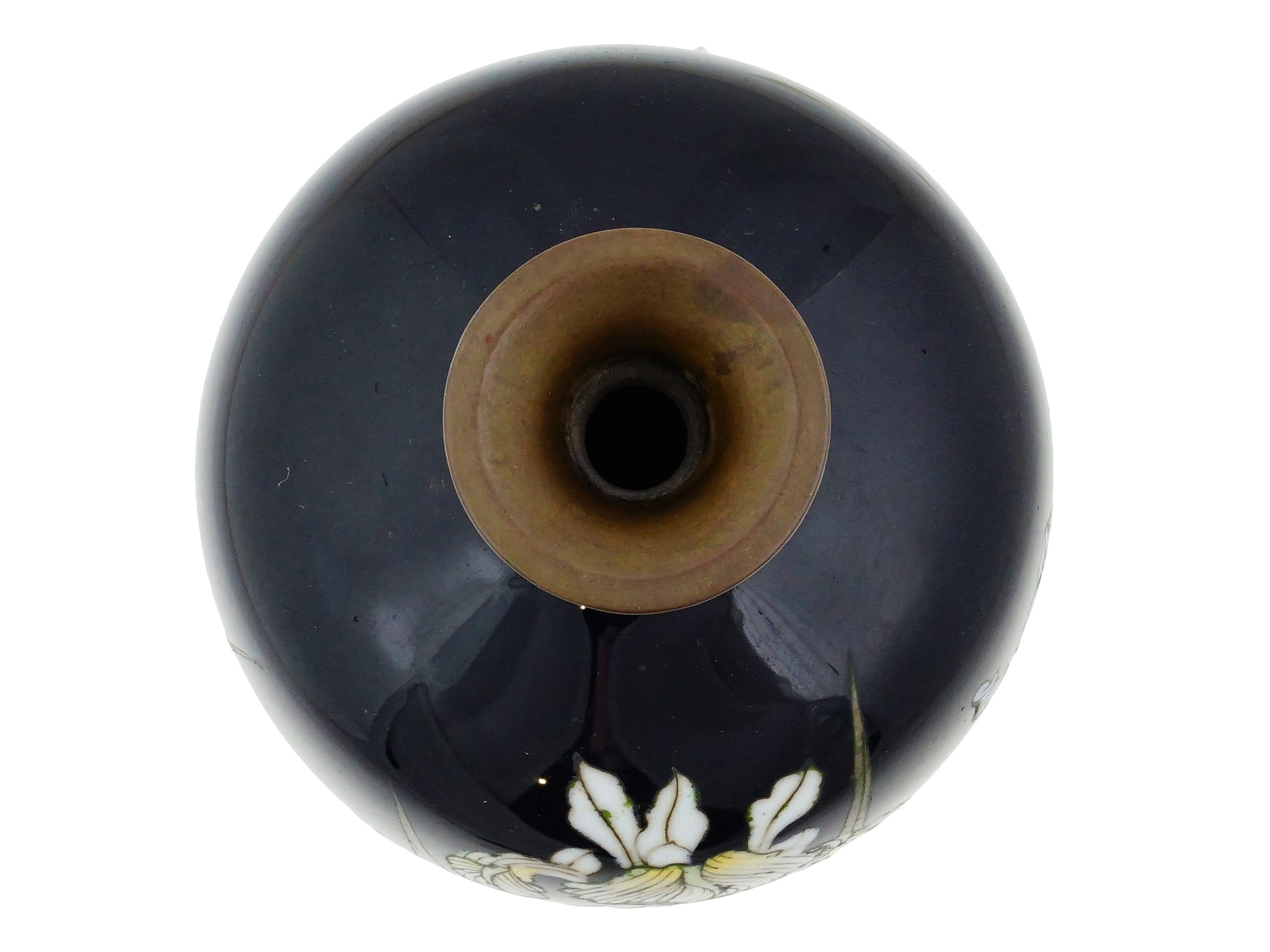 ANTIQUE JAPANESE MEIJI CLOISONNE ENAMEL VASE SIGNED