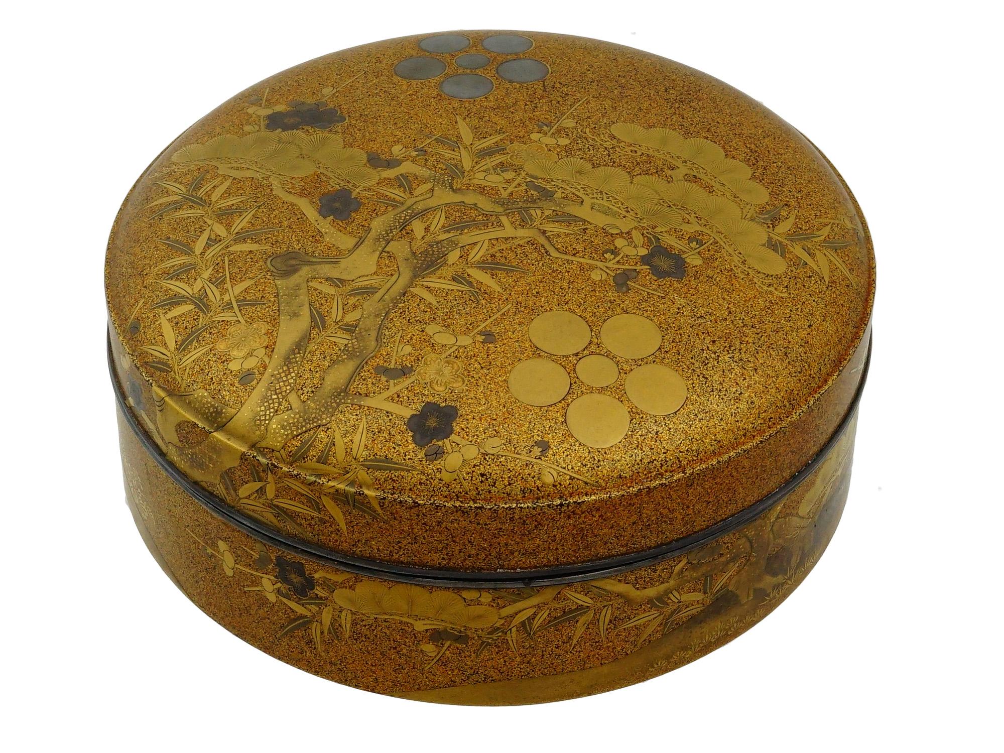 ANTIQUE JAPANESE MEIJI LACQUERWARE KOGO BOX