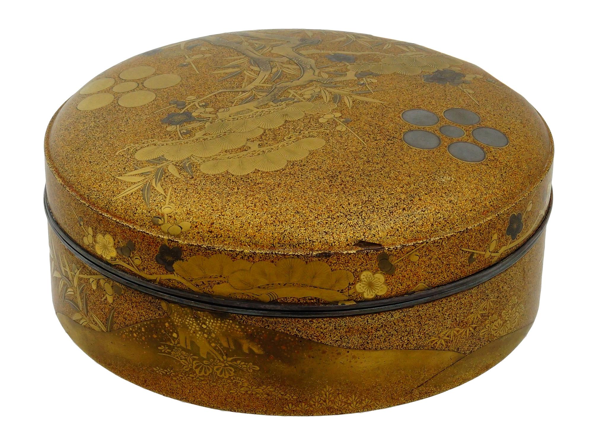 ANTIQUE JAPANESE MEIJI LACQUERWARE KOGO BOX