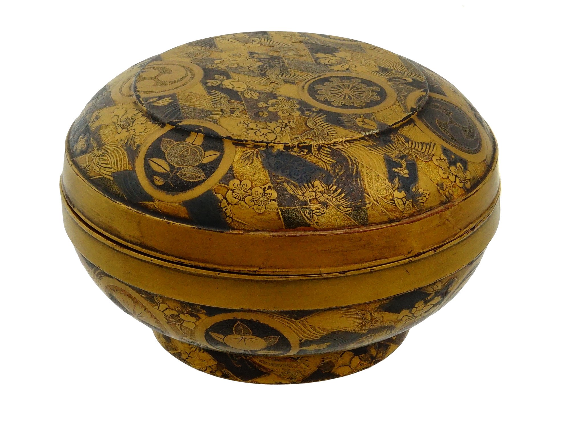ANTIQUE JAPANESE MEIJI LACQUERWARE MAKI E BOX