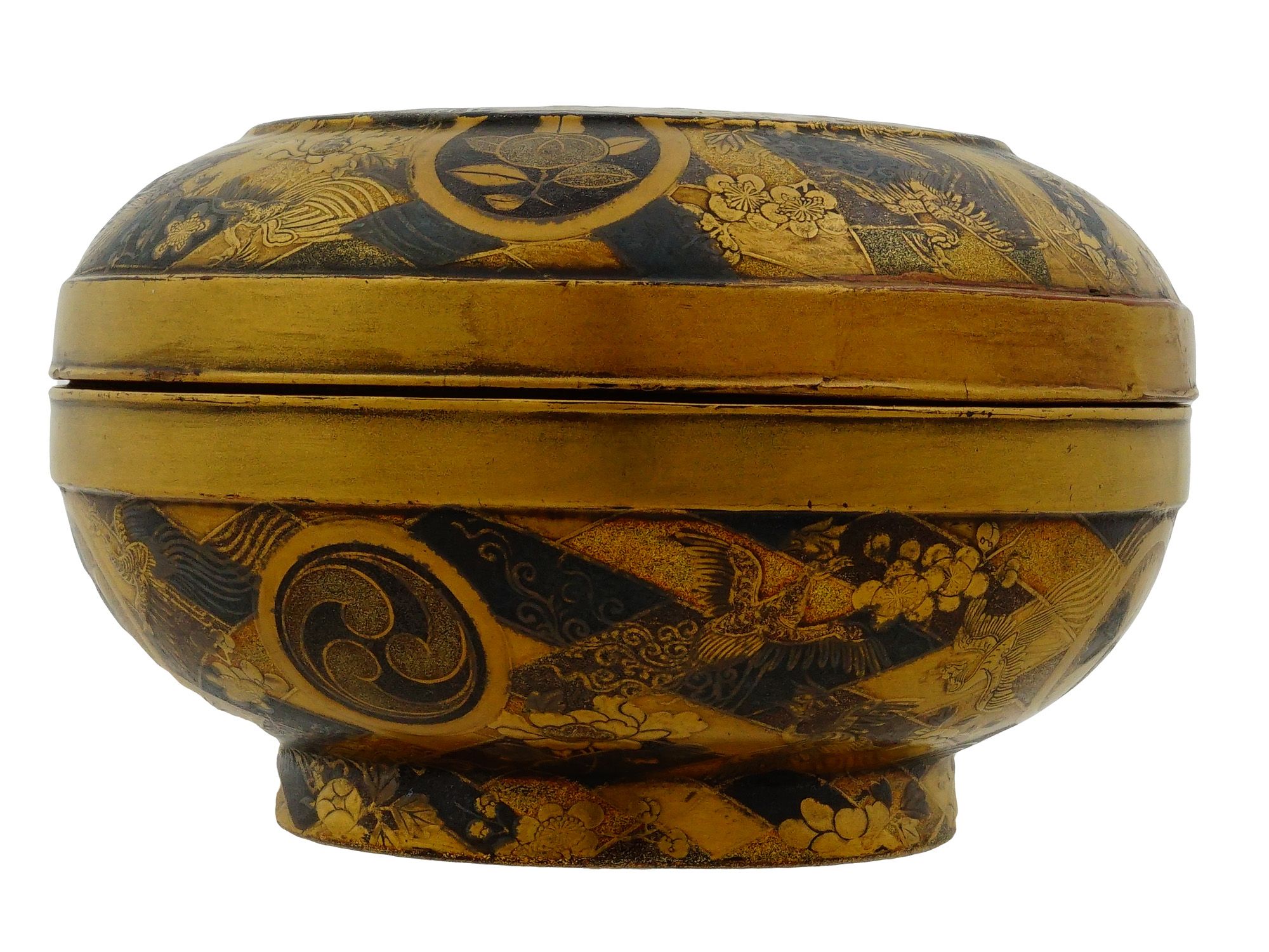 ANTIQUE JAPANESE MEIJI LACQUERWARE MAKI E BOX