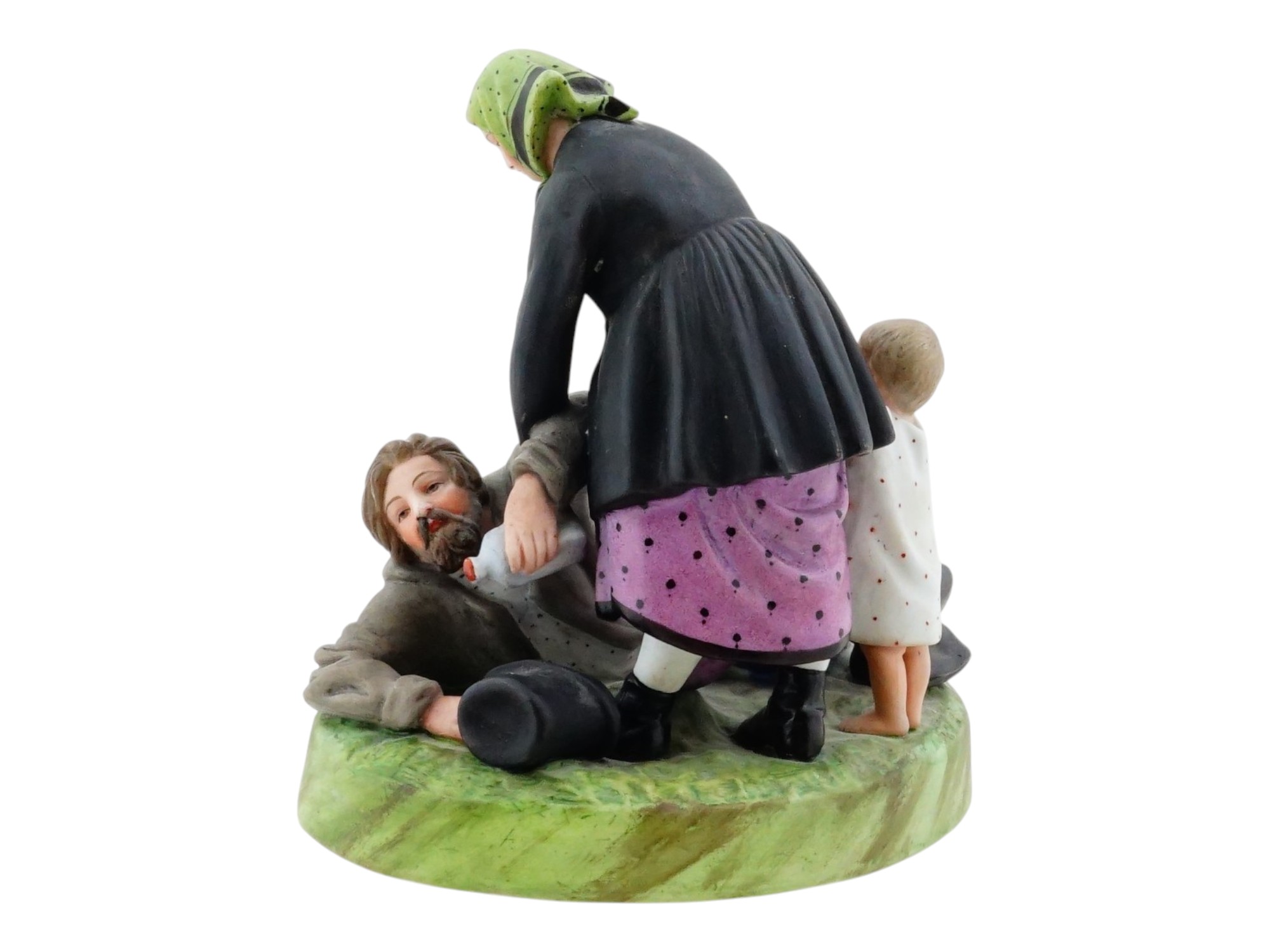 GARDNER IMPERIAL RUSSIAN PORCELAIN FIGURE PEASANT FAMILY