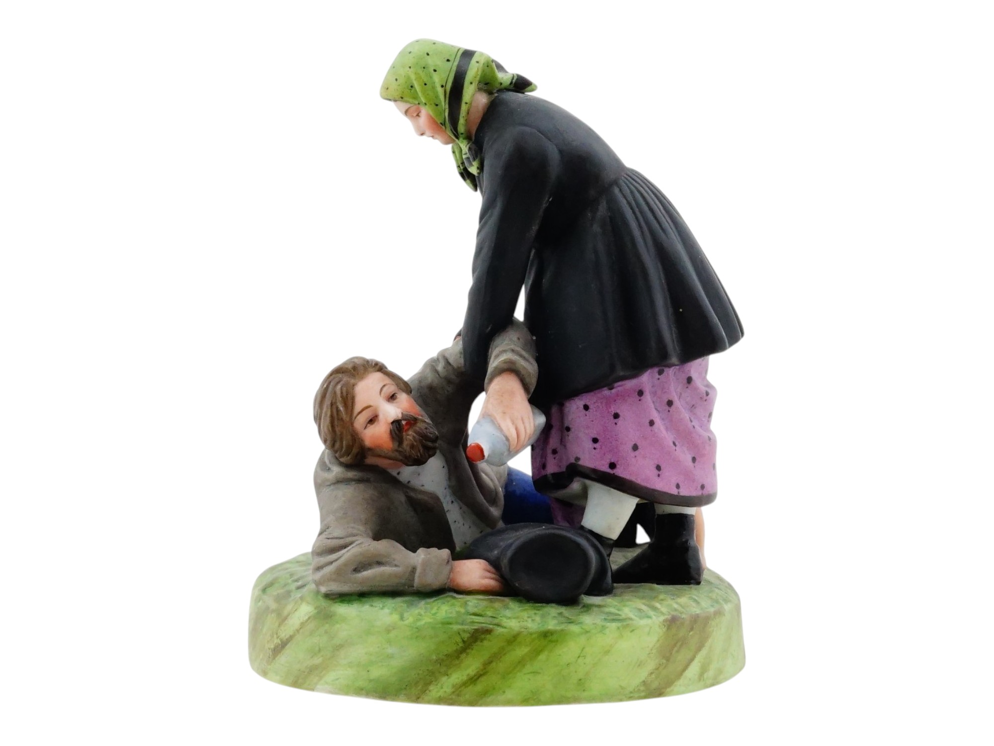 GARDNER IMPERIAL RUSSIAN PORCELAIN FIGURE PEASANT FAMILY