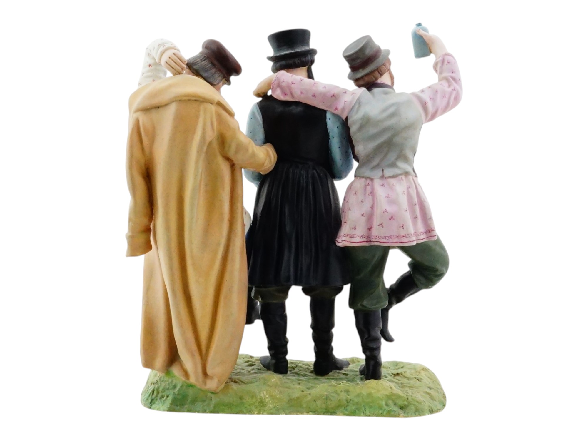 GARDNER IMPERIAL RUSSIAN PORCELAIN FIGURE THREE DRUNKS
