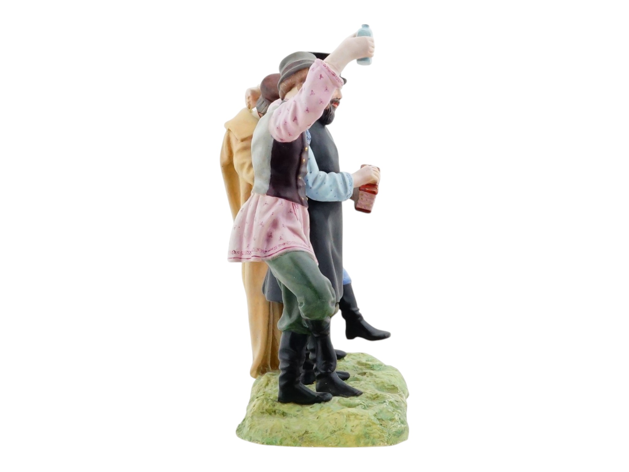 GARDNER IMPERIAL RUSSIAN PORCELAIN FIGURE THREE DRUNKS