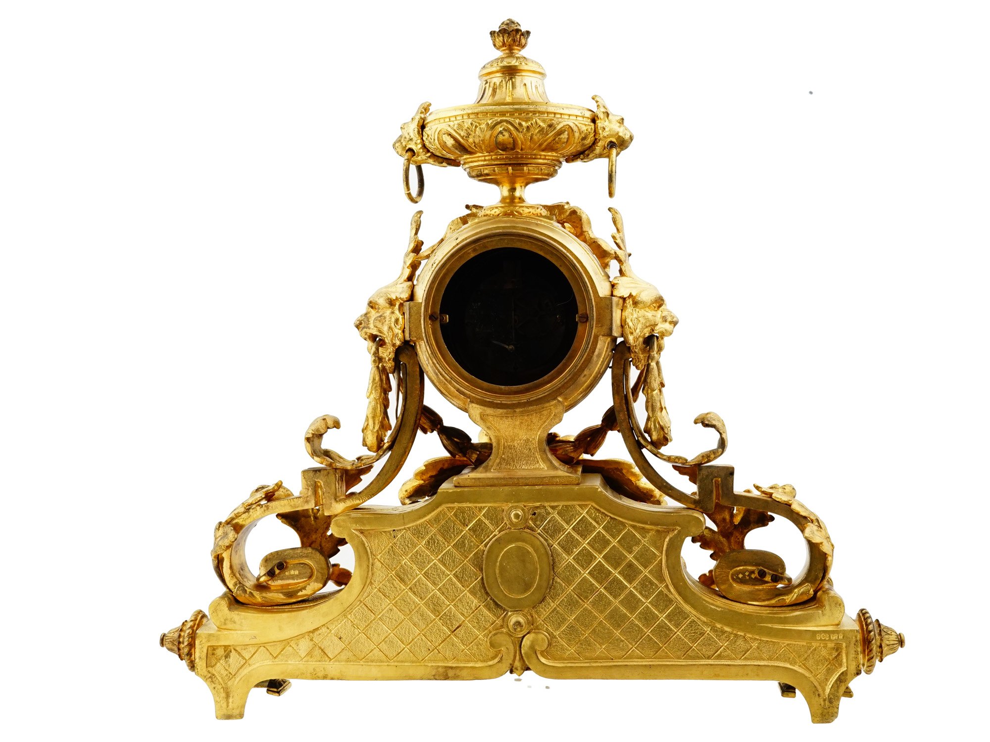 FRENCH LOUIS XVI STYLE GILT BRONZE MANTEL CLOCK