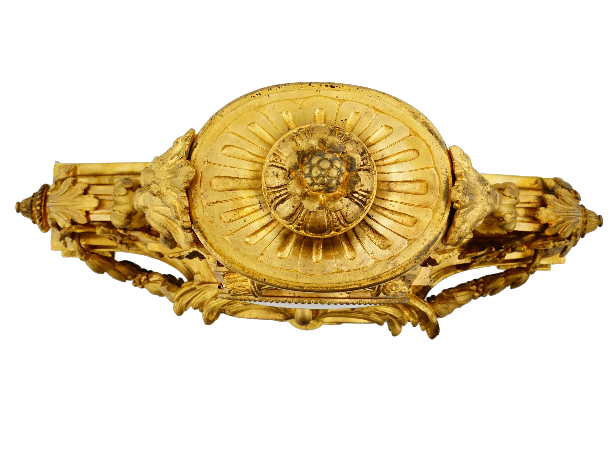 FRENCH LOUIS XVI STYLE GILT BRONZE MANTEL CLOCK