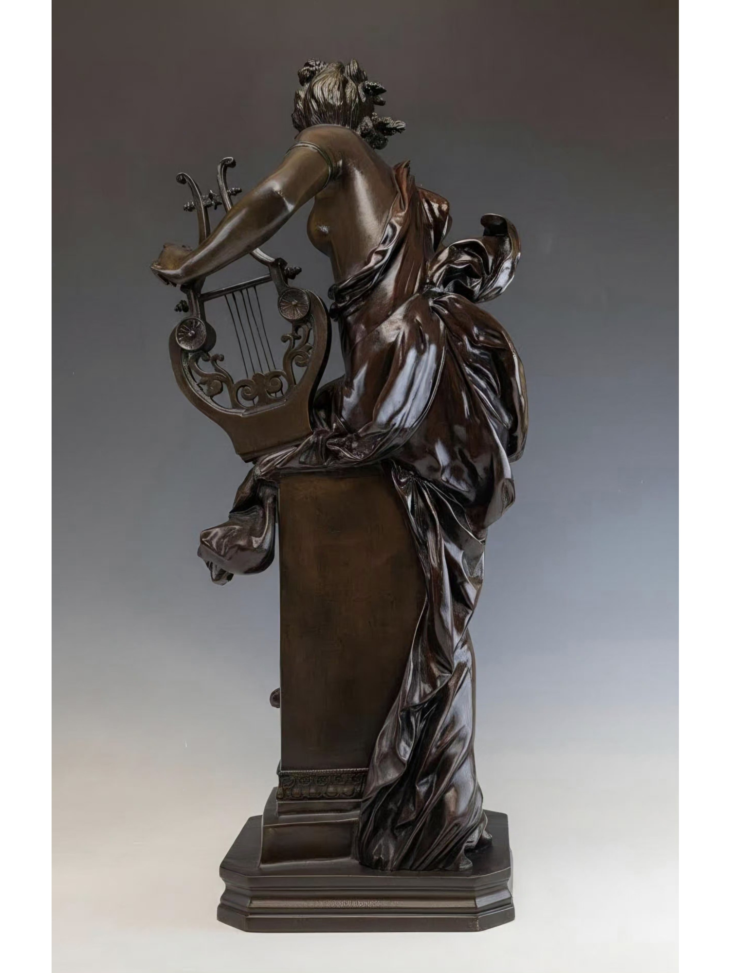 LARGE ANTIQUE FRENCH BRONZE FIGURE BY CARRIER-BELLEUSE