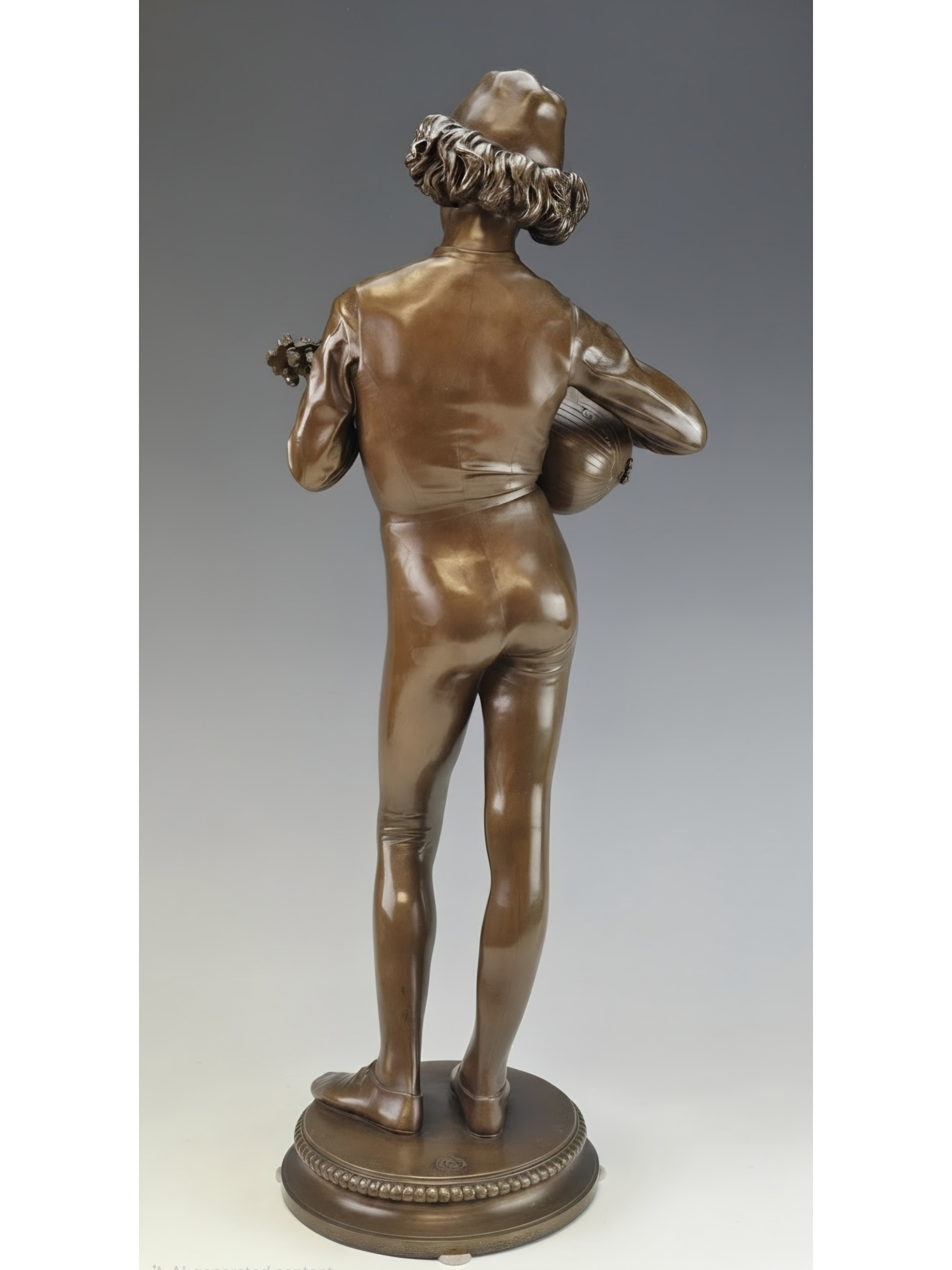 PAUL DUBOIS FRENCH BRONZE FLORENTINE STATUE BARBEDIENNE