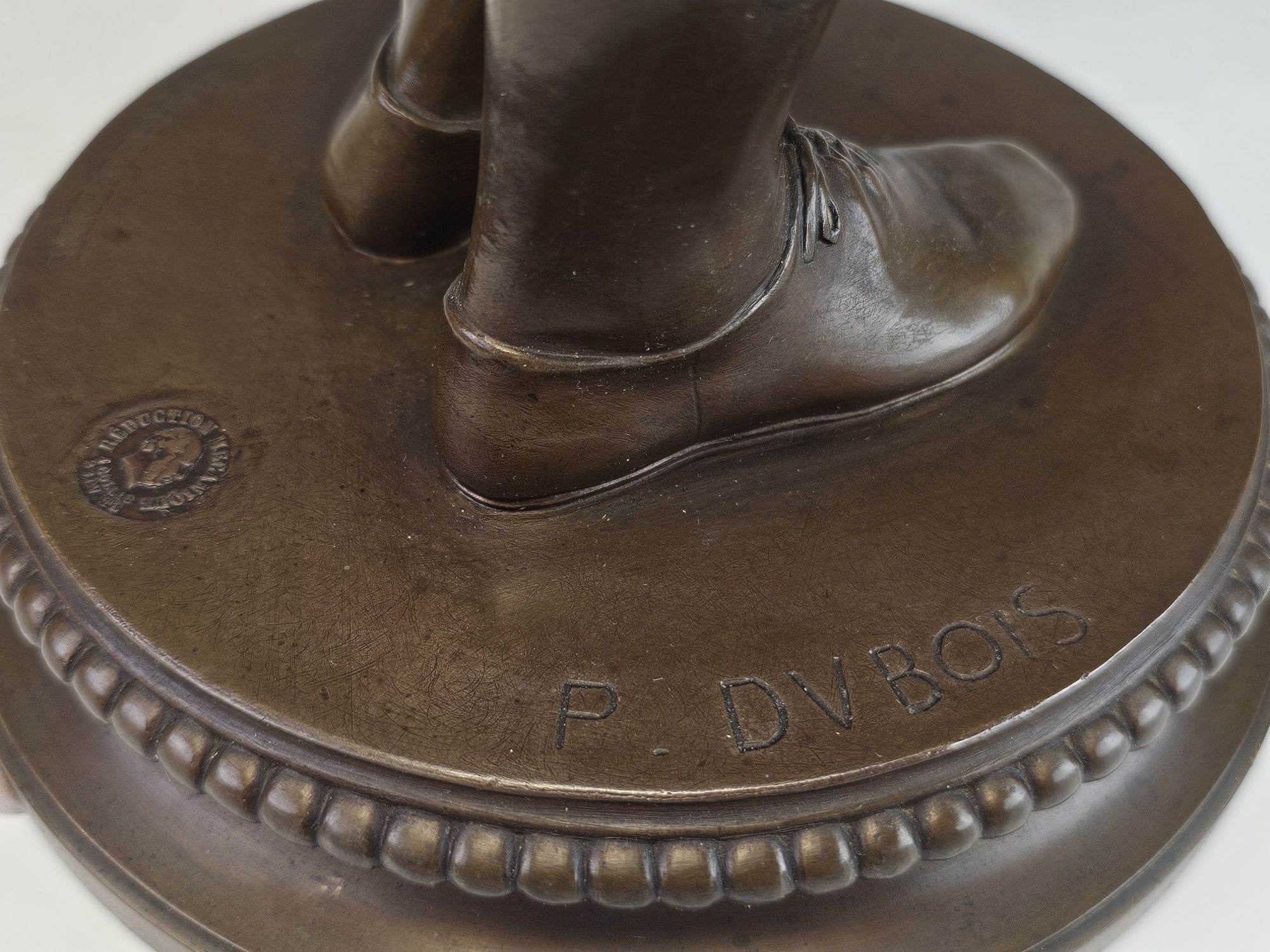 PAUL DUBOIS FRENCH BRONZE FLORENTINE STATUE BARBEDIENNE