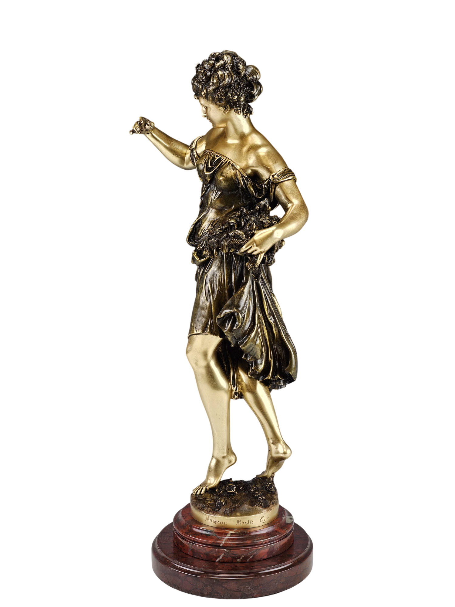 MATHURIN MOREAU 19TH CENTURY FRENCH BRONZE SCULPTURE