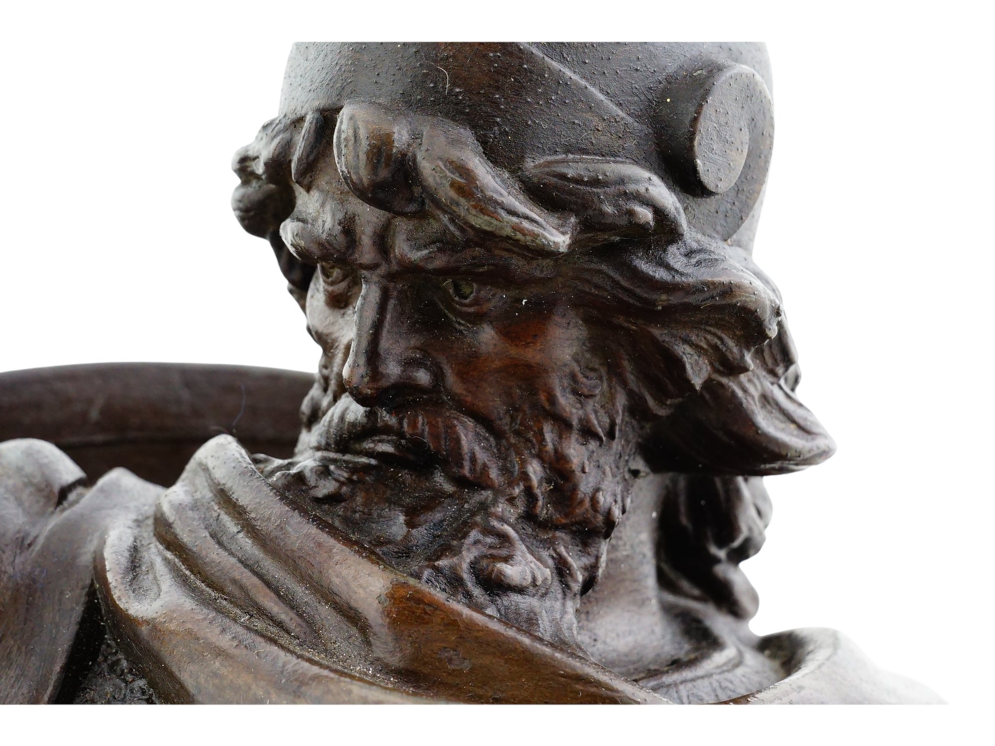 ANTIQUE EUROPEAN SPELTER FIGURE OF NORSE WARRIOR HAGEN