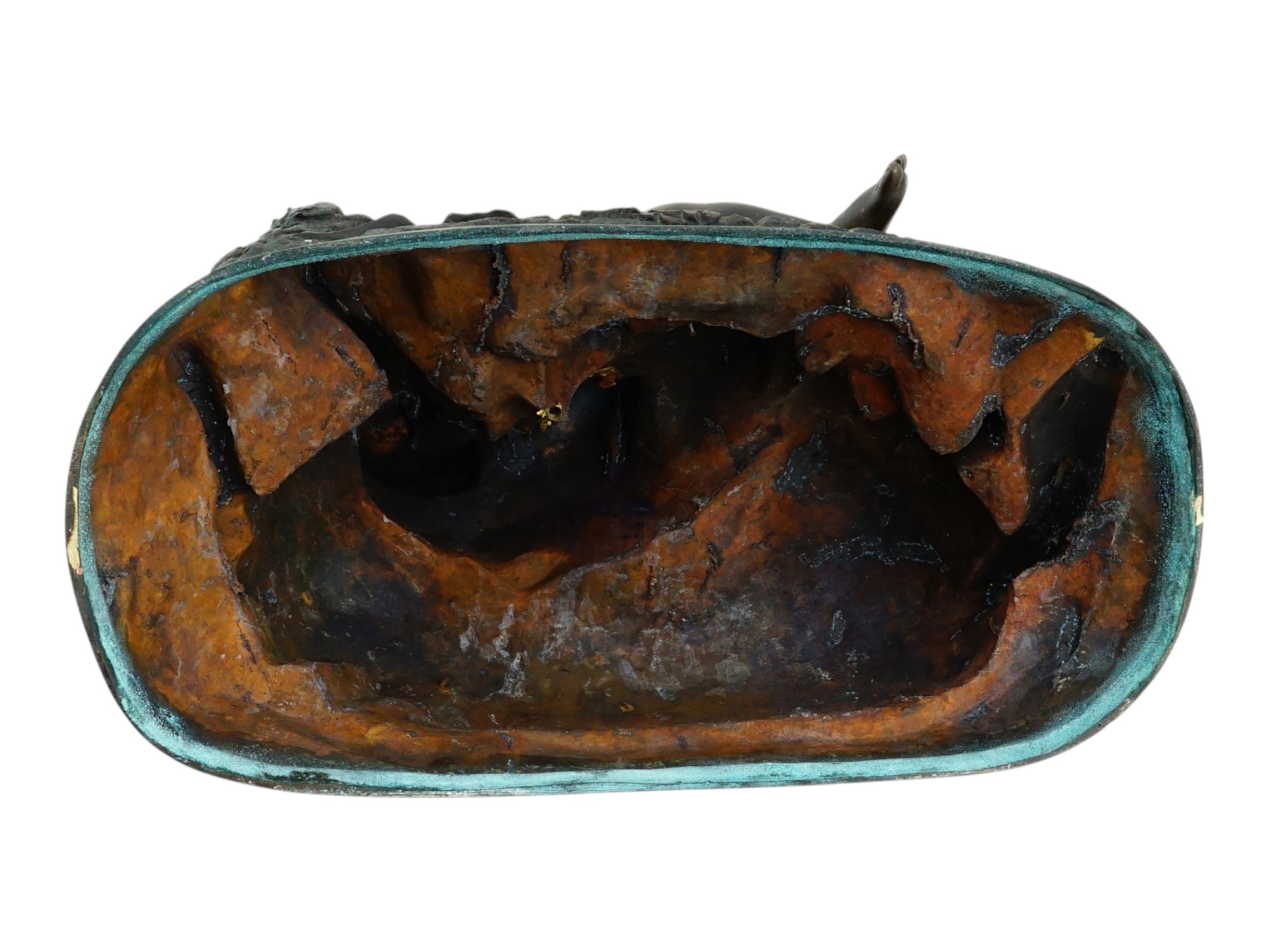19TH C. FRENCH BRONZE SLEEPING CHILD & DOG COINCHON