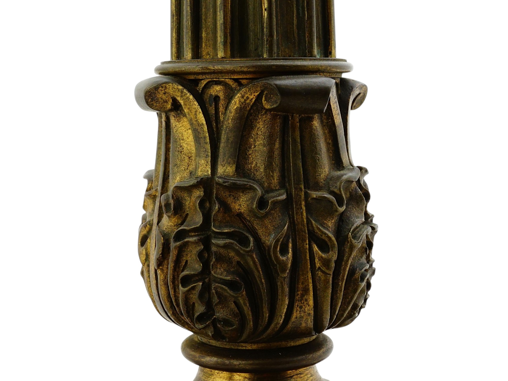 PAIR FRENCH EMPIRE STYLE GILT CANDELABRA LAMPS