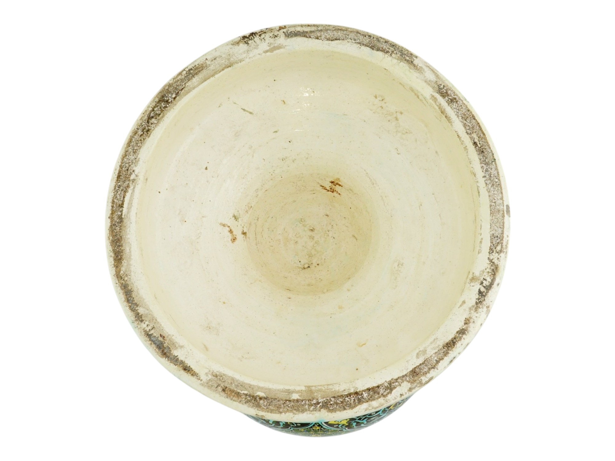 LARGE PERSIAN POLYCHROME GLAZED CERAMIC VASE
