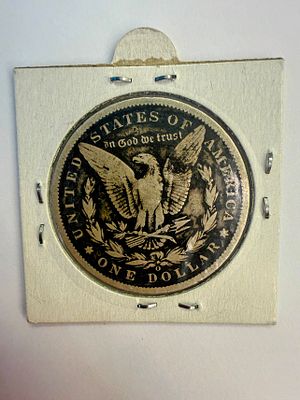 שנה 1890 - מטבע אמריקאי אספני מסוג One Dollar בעיצוב העיט האמריקאי, בסגנון Morgan Dollar 