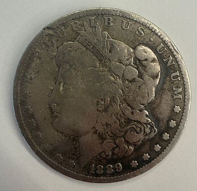 שנה 1889 - מטבע אמריקאי אספני מסוג One Dollar בעיצוב העיט האמריקאי, בסגנון Morgan Dollar 