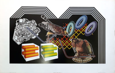 Peter Phillips - Random illusion No 4. 1968 
Printed in Great Britan by The Beric Press, Crawley 