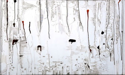 Katrine Szyper - abstract. Acrylic on plywood, mixed media, 100/160 cm 
Katrine Szyper - a designer 