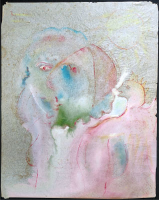 Rozenthal - Watercolors on tissue paper, 
Signed, dated 1975 
Paper size 67X84 cm