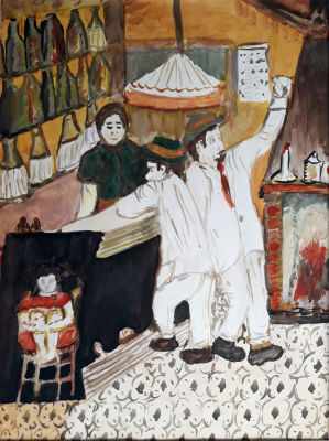 Ortman - watercolor on paper, 26x34 cm, signed