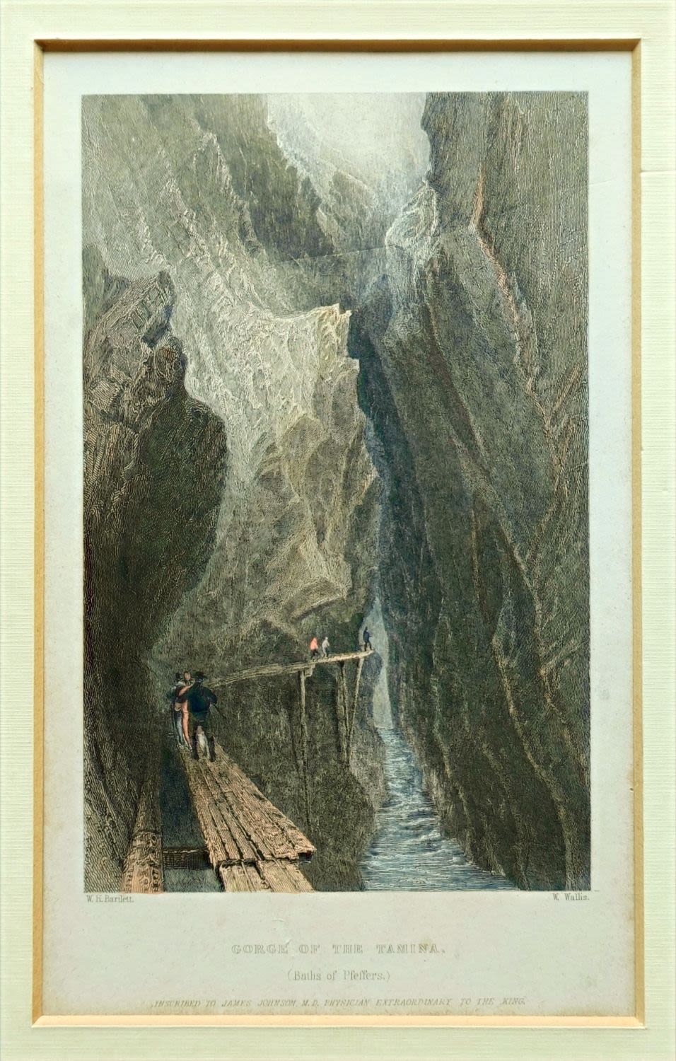 William Henry Bartlett - George of The Tamina. lithography 12x18 cm 
William Henry Bartlett was a 