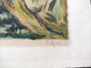 Issachar Ber Ryback - A woman in a cart with a donkey. lithograph, 
paper size 43 x57 cm, 
signed Image - 2