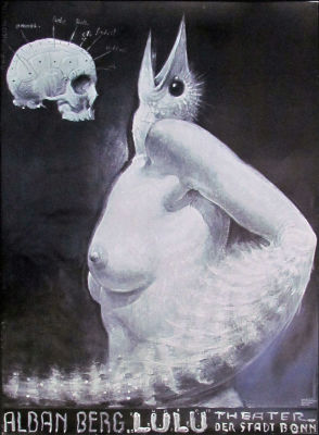Franciszek Starowieyski - Lulu, Alban Berg, Polish Opera Poster. LULU - Opera of Alban Berg 