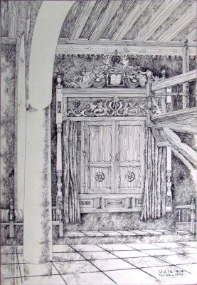 David Shoshani - David Shoshani, drawing. Technical pen ("Rapidograph") drawing, 1973, 34x49 cm