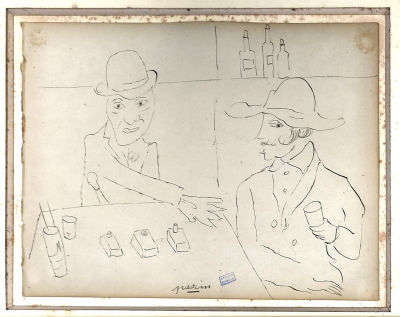 Jules Pascin - lot of 3 ink drawings. ink drawing on paper, 23.5x21.5 cm, signed 
Julius Mordecai 