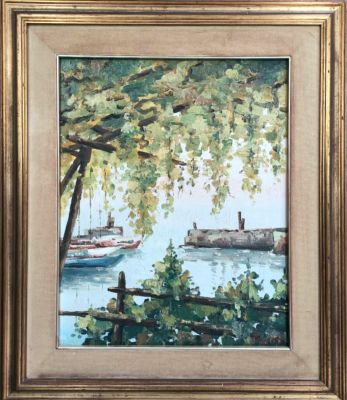 Francesco Tonoli - Autumn at Garda Lake. oil on canvas 50x40 cm 
signed